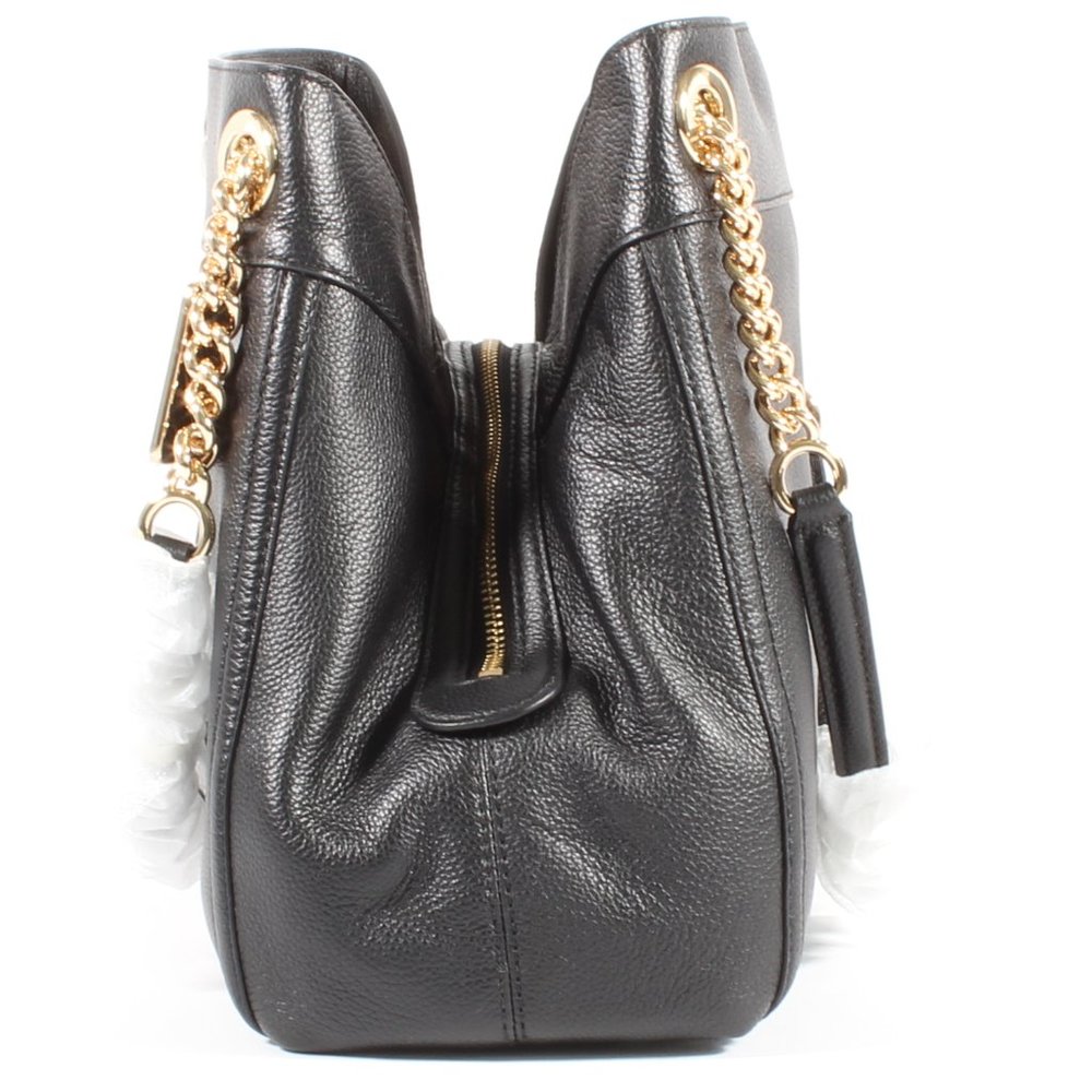 Coach Shoulder Bag Edie Turnlock Chain BLK Leather - Picture 4 of 8
